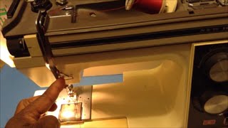 New Home Janome SD2014 Model Sewing Machine THREADING THE MACHINE [upl. by Ajet158]