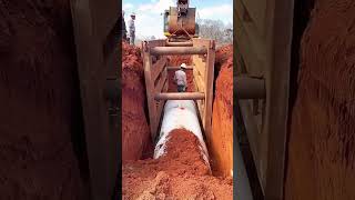 Installation process of protective board for trench construction [upl. by Ailemap]