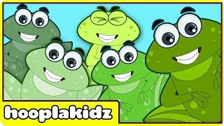 Five Little Speckled Frogs  Nursery Rhyme  Hooplakidz [upl. by Duane]