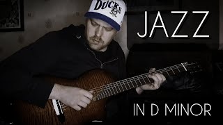 Jazz In D Minor  Martinez Hispania Thinline ElectroClassical Guitar Demo [upl. by Nylodnarb]