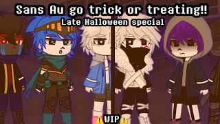 Sans Au go trick or treating  Late Halloween special  Short WIP  No sound  Music [upl. by Hayott]