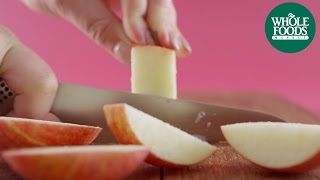 How To Cut Pretty Apple Slices  Values Matter l Whole Foods Market [upl. by Deadman]