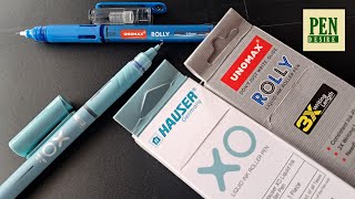 Useful Pen Tips  Hauser XO Rs 30 and Unomax Rolly Rs 30 Roller Pens Compared  v44 [upl. by Petronille412]