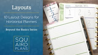 10 Layout Designs for Horizontal Planners  Beyond the Basics  Happy Planner Horizontal [upl. by Leinto524]