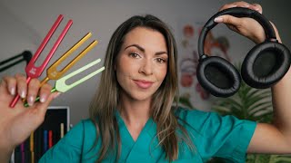 ASMR Hearing Exam Your MOST Favourite Tests Tuning Forks Beep Tests Competing Phrases 🎧 [upl. by Essyle284]