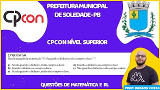 CPCON 2024 SOLEDADE  PB  Questão 23 RLM NÍVEL SUPERIOR soledade cpcon uepb rlm math [upl. by Kcinnay432]