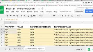 Mass edits on Wikidata  how to use Google spreadsheets and Quickstatements [upl. by Tu]