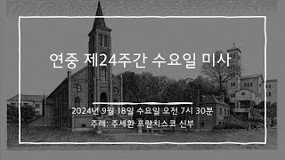 2024년 9월 18일 미사 연중 제24주간 수요일 미사영상X [upl. by Vahe826]