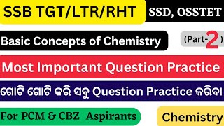 Basic Concepts of Chemistry MCQ For SSB TGT Part2  LTR  RHT  OSSTET [upl. by Auhel]