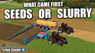 Should You Spread Slurry and Manure BEFORE or AFTER Seeding   Farming Simulator 22  Ps5 [upl. by Atterg]