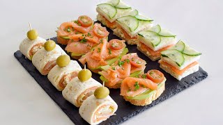 3 Recetas de CANAPÉS con Salmón Ahumado para tu Fiesta  Fáciles y Deliciosos  DarixLAB [upl. by Kayle]