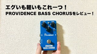 【エフェクターレビュー】エグいコーラスもお手のモノ！！  Providence Anadime Bass Chorusをベースで酒飲みずぼら機材レビュー！ [upl. by Nnaeiluj]