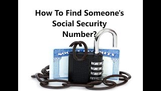 How To Find Someones Social Security Number  Lookup SSN by Name [upl. by Sigmund]