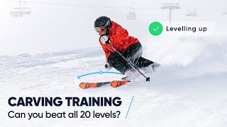 20 LEVELS OF CARVING SKI TRAINING  Can you complete them all [upl. by Jedediah598]