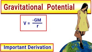 Derivation of Gravitational Potential  Class 11 Physics  V GMr [upl. by Gesner593]