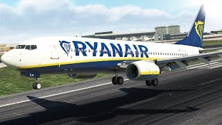 Ryanair Boeing 737 Extreme Hard Landing The Best of All  XPlane 11 [upl. by Green764]