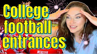 New Zealand Girl Reacts to Best USA College Football Entrances Part 1 [upl. by Yeliak]