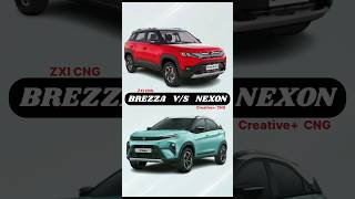 Maruti Brezza CNG vs Tata Nexon iCNG  Full Comparison shorts youtubeshorts ytshorts shortsfeed [upl. by Lenor106]