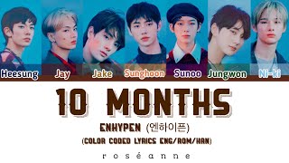 Enhypen  “10 Months” color coded Lyrics EngRom Han [upl. by Newman804]