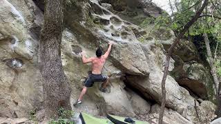 Sloper Problem Left V2  Castle Rock Bouldering Indian Rock [upl. by Petie860]