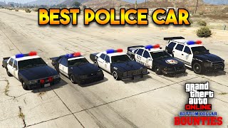 GTA 5 ONLINE  EVERY POLICE CAR FROM THE BOTTOM DOLLAR BOUNTIES DLC [upl. by Arhat222]