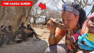 Amazing Lifestyle Of The Hadzabe  Hadza Queen makes stories with brothers while feeding a baby WOW [upl. by Joya]