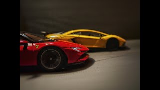 Ferrari SF90 vs Lamborghini Aventador SV [upl. by Annawat]