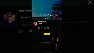 Mythic Emblem Fragment Pack shorts pubg [upl. by Adnicul]