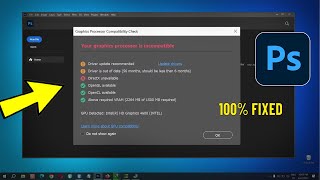 Your graphics processor is incompatible on Photoshop 2024  How To Fix Graphics Processor error ✅ [upl. by Hicks]