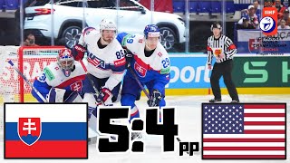 SLOVENSKO VS USA MISTROVSTVÍ SVĚTA V HOKEJI 2024 [upl. by Nivled545]