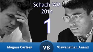 Anand  Carlsen SchachWeltmeisterschaft 2014 1  Partieanalyse [upl. by Parhe]