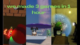 We Made A 3 Roblox Games In An Hour Feat Sdd Kicks [upl. by Atsok]