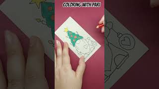 Christmas postcard drawing idea artandcraft paintingdrawing diy easycoloring drawing shorts [upl. by Atilam]