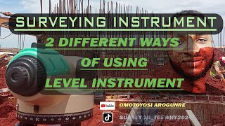 HOW TO USE DUMPY LEVEL IN TWO DIFFERENT WAYS IN CONSTRUCTION [upl. by Saum]