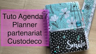 Tuto Agendaplanner spirale sans machine Artemio Good Vibespartenariat Custodeco💖 Diy scrapbooking [upl. by Aicelf]