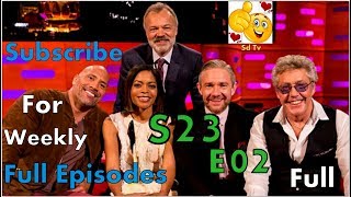 Full Graham Norton Show S23E02 Dwayne Johnson Martin Freeman Naomie Harris [upl. by Ailemak]