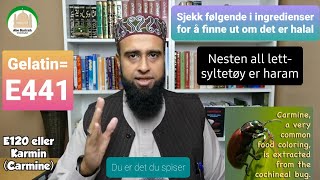 Hvordan skal man vite at matvaren er halal  E120  Gelatin  Halalmat [upl. by Mulloy753]