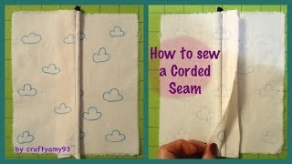 How to sew a Corded Seam Sewing 101 Ep5 [upl. by Nirag26]