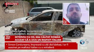 Interviu cu cel mai căutat român acuzat că a ucis un mafiot italian [upl. by Stanwin]