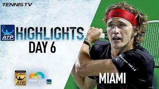 Highlights Zverev Kyrgios Advance To Miami Showdown [upl. by Macegan]