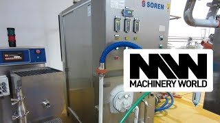 Soren CS800 Ice Cream Continuous Freezer amp ROKK RU3 Filling Machine  In factory [upl. by Yornoc]