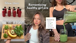 Romantizing healthy lifestyle vlog🌺 waking up at 6AM meal prepping glow shots healthy recipes 💌 [upl. by Ssew730]