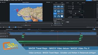 MAGIX Travel Maps Objektschatten und Wolken in die Reiseroute einfügen [upl. by Fini]