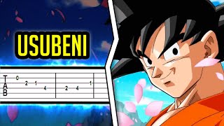 Dragon Ball Super  Usubeni Ending 3【𝗧𝗔𝗕】➤ GUITAR TUTORIAL [upl. by Einalem]