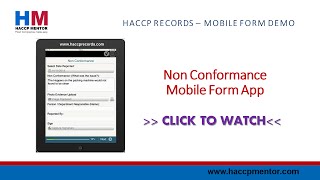 HACCP Records  Non Conformance App Demo [upl. by Eima]