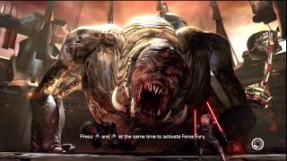 Star Wars The Force Unleashed II  Gorog Boss Battle [upl. by Drud674]