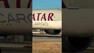 Qatar 🇶🇦 Cargo ready for takeoff from Milan Malpensa planespotting shortvideo [upl. by Aryk]