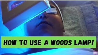 How to use a Woods Lamp in Skin Analysis with Skincoach Julie [upl. by Odnaloy986]