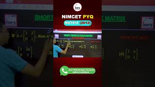 Short Trick Matrix NIMCET [upl. by Adnahcir]