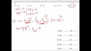 Grade 11 maths Lower bound and upper bound part 2 worksheet B  video 1 [upl. by Rialb599]